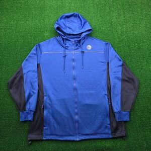 AT&T Hoodie Jacket Unisex XL Blue Full Zip Performance Employee Uniform Work